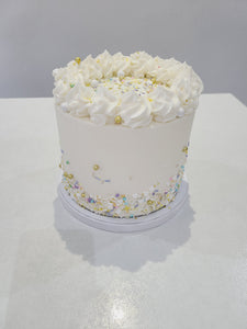 Vanilla sprinkle cake simple and elegant great for any celebration